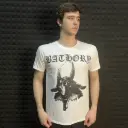 Футболка Bathory - In Conspiracy With Satan біла