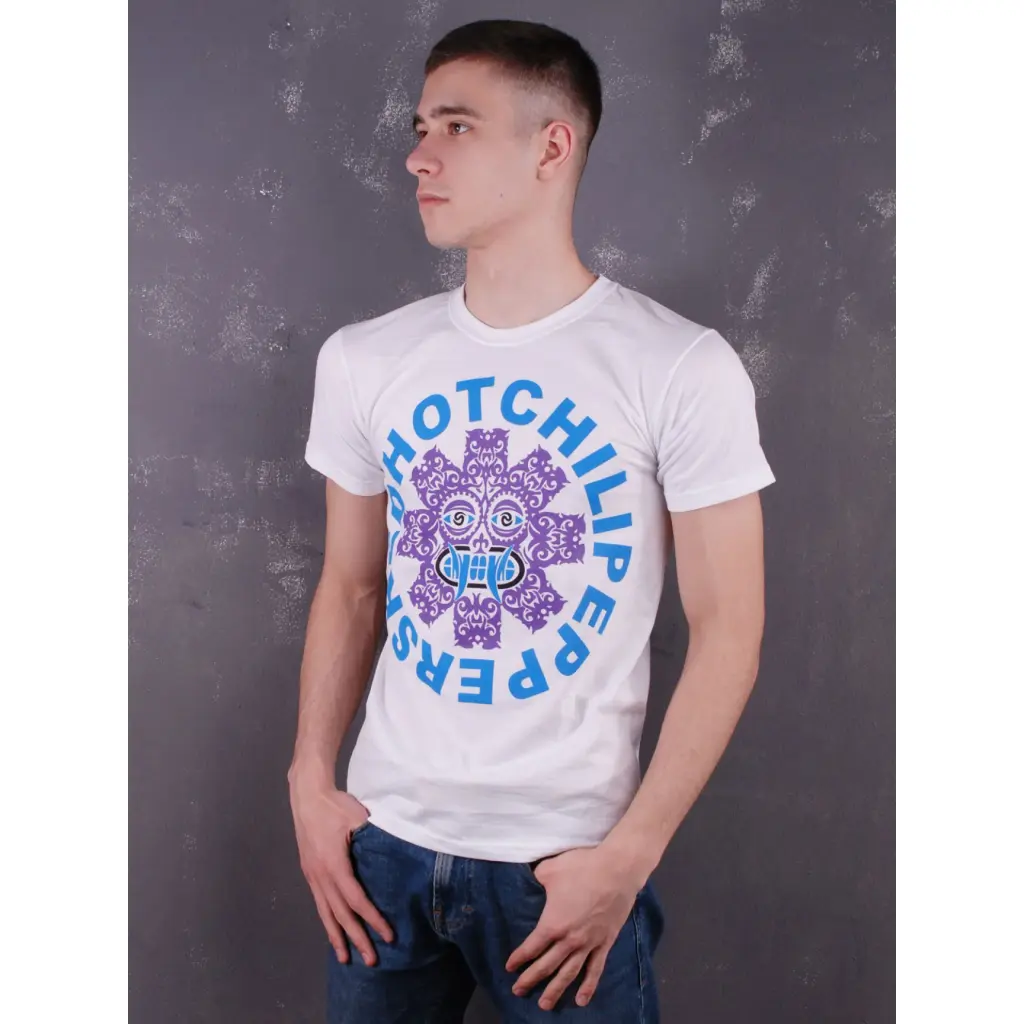 Футболка Red Hot Chili Peppers - Aztec біла
