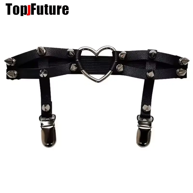 Гартер на ногу Серце з шипами та підв'язками