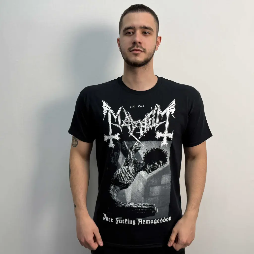 Футболка Mayhem - Pure Fucking Armageddon чорна
