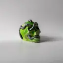 Гіпсова фігура Череп зі зміями зелений