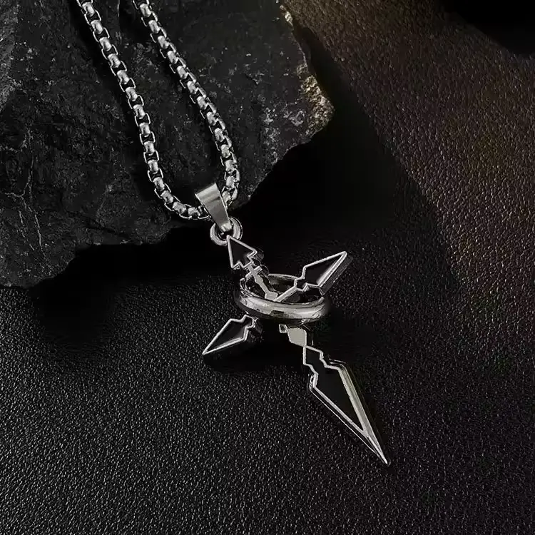 Кулон на ланцюжку Хрест з обручкою