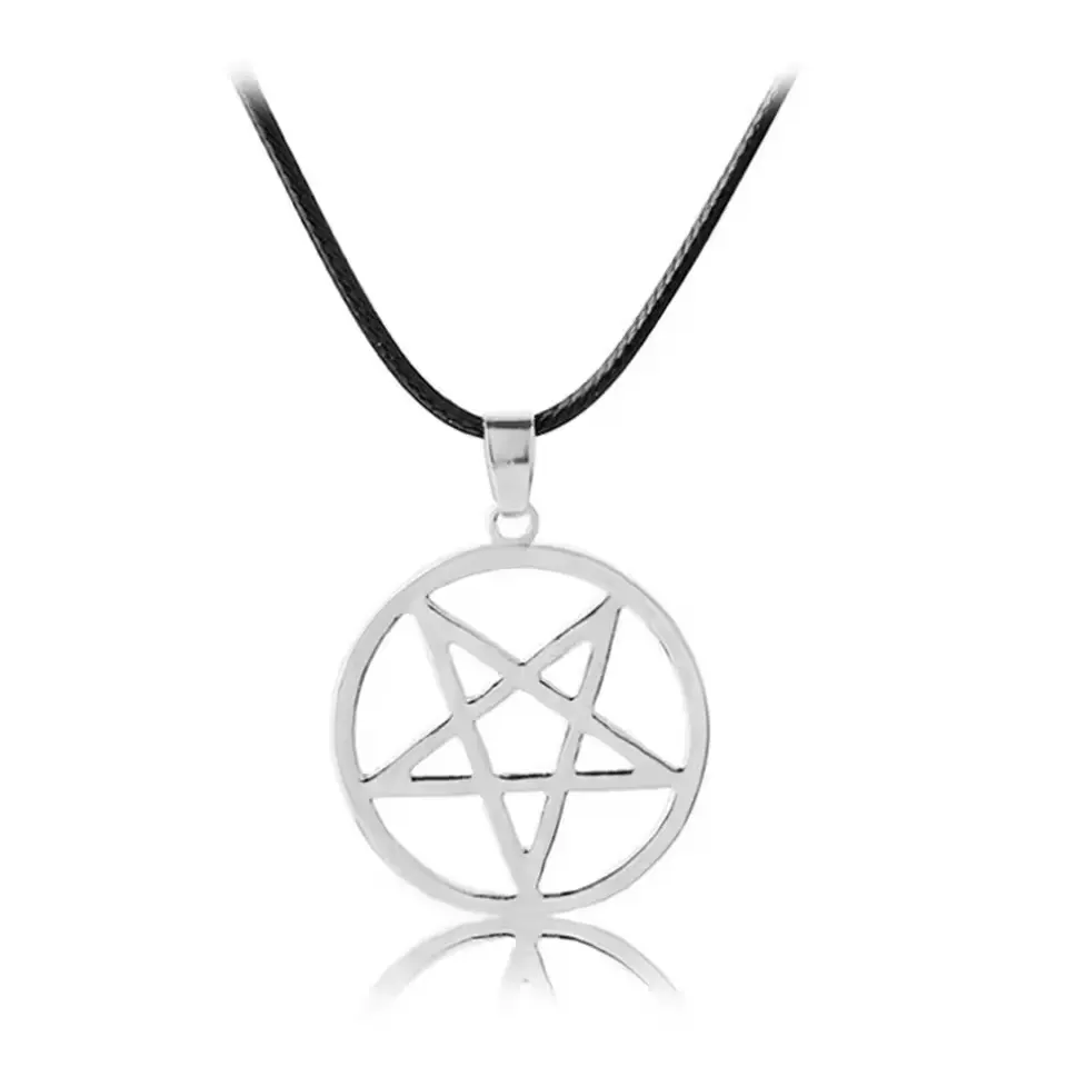 Кулон на мотузці Перевернута Пентаграма
