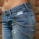 Ланцюжок на джинси з черепами