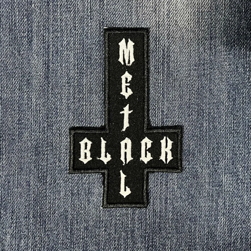 Нашивка Black Metal Cross вишита