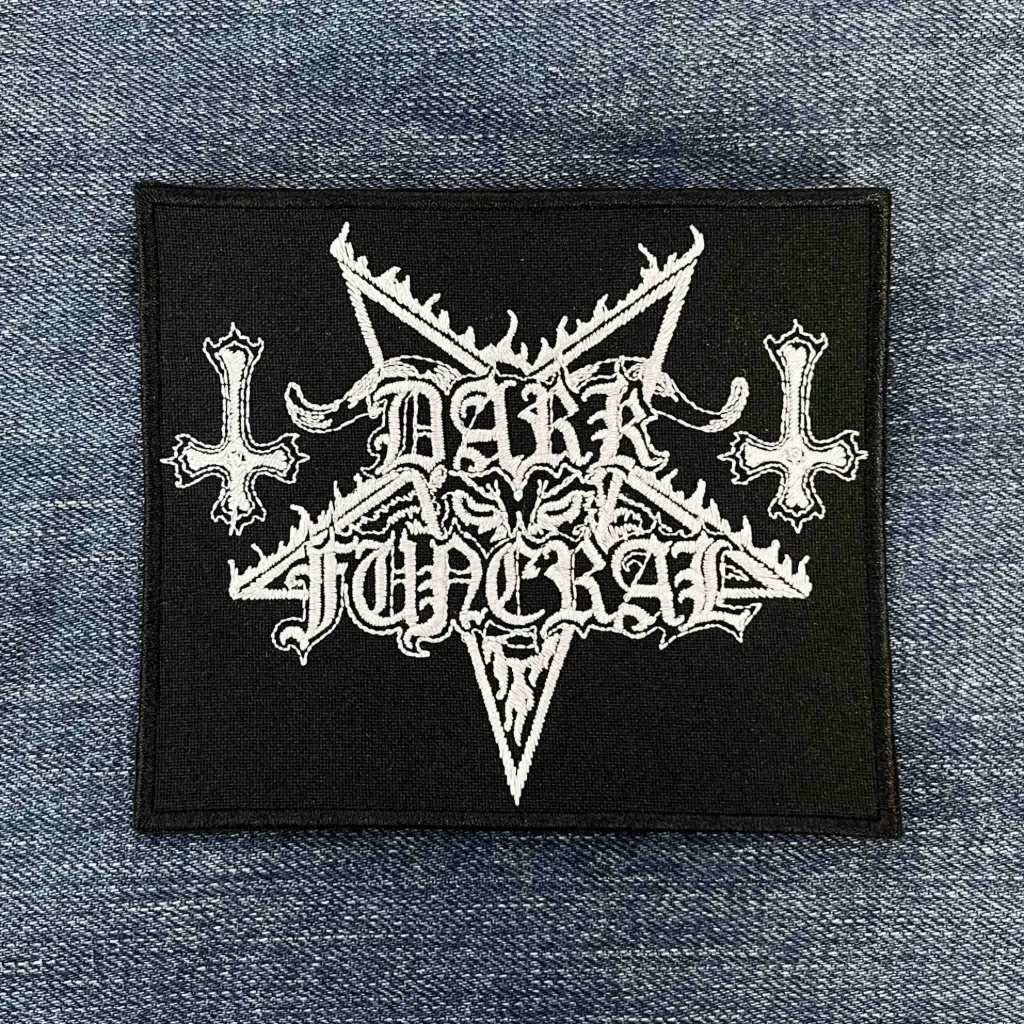 Нашивка Dark Funeral White Logo вишита
