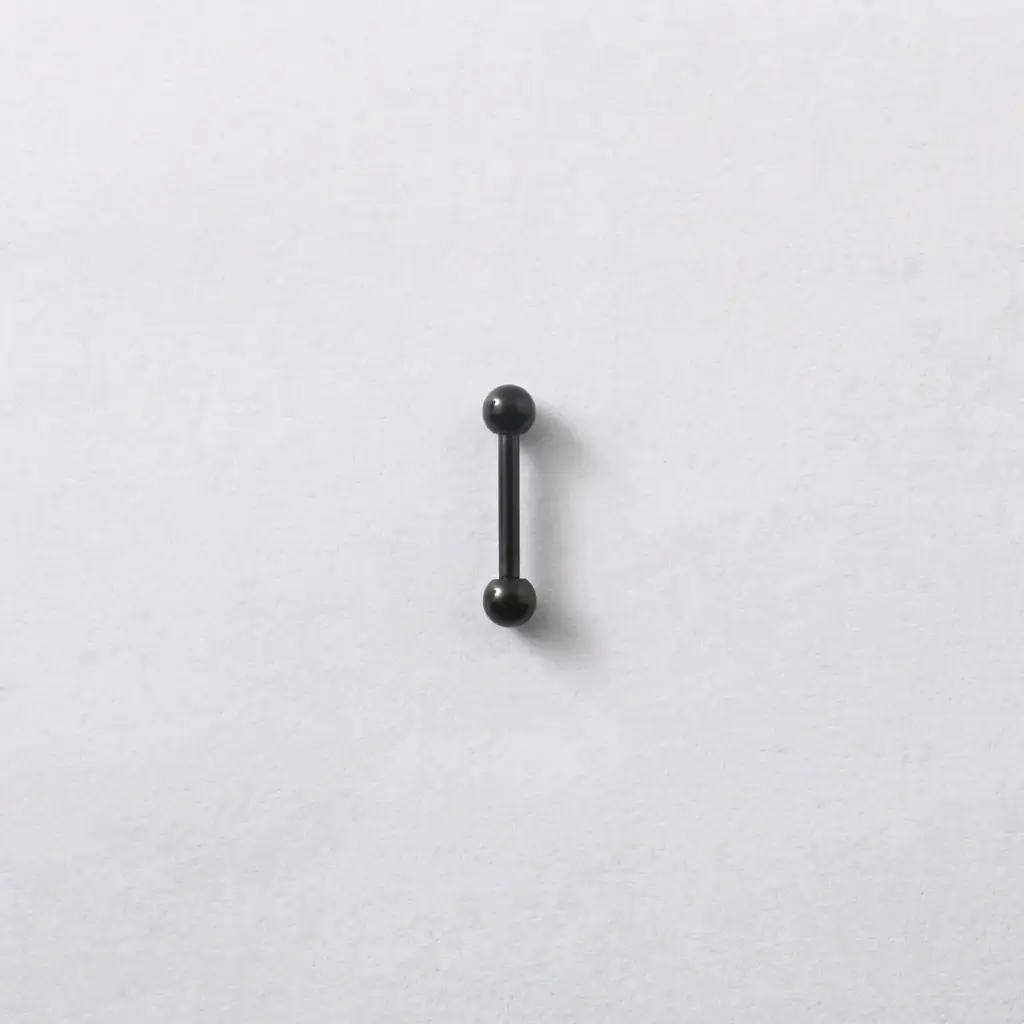 Пірсинг штанга Titanium 16 G чорний