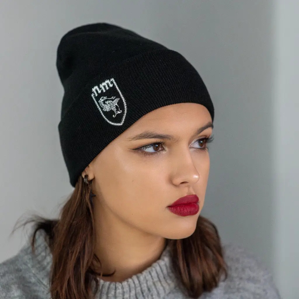 Шапка біні Nokturnal Mortum - NM Semargl вишита чорна
