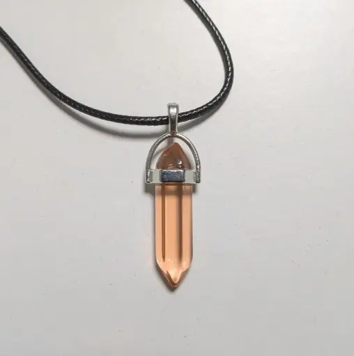 [11409] Кулон на мотузці персиковий