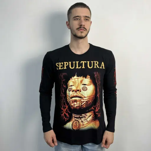 [11789] Лонгслів Sepultura - Roots чорний