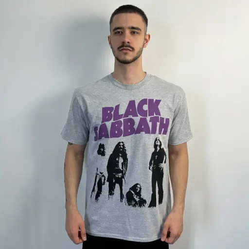 [11800] Футболка Black Sabbath - Masters Of Doom світло-сіра меланжева