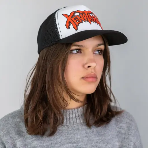 [11841] Бейсболка-тракер Xenotrone Red Logo біло-чорна