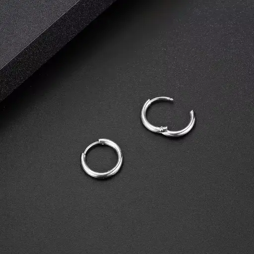 [12074] Сережки-кільця металеві 12 мм