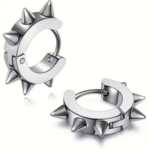 [12078] Сережки з шипами металеві