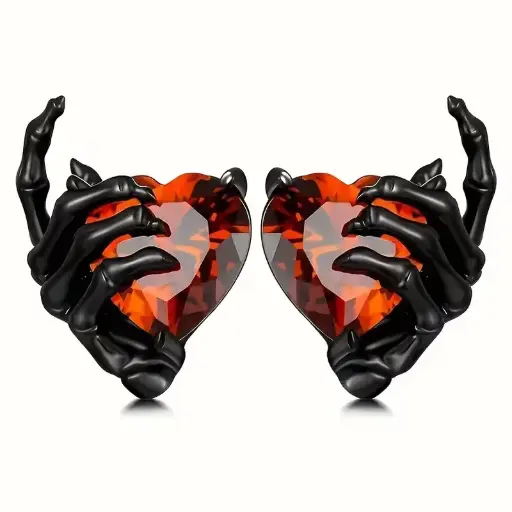 [12082] Сережки металеві Heart In Hands