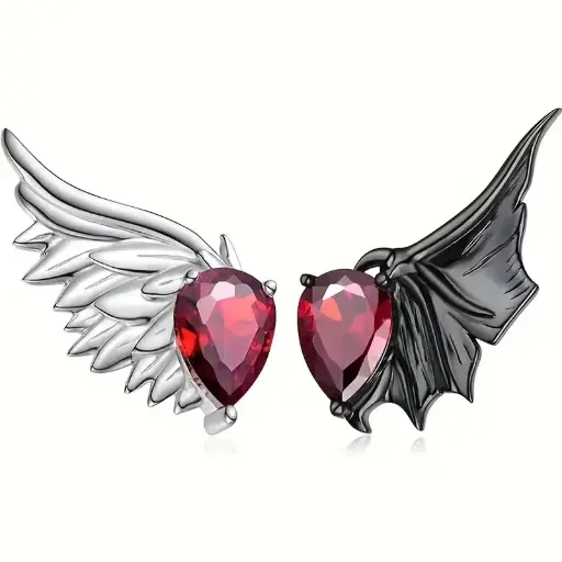 [12083] Сережки металеві Angel And Devil