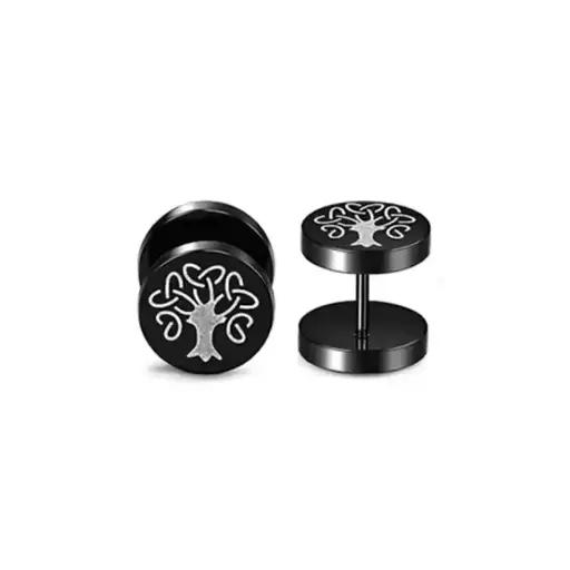 [12096] Сережки металеві Yggdrasil чорні 