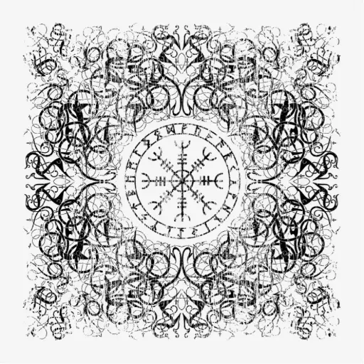 [1928] Бандана Коловорот Північ біла