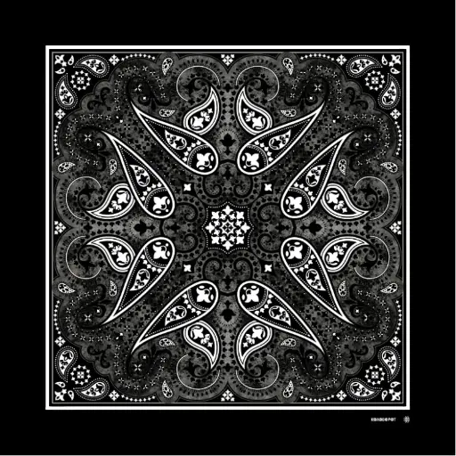 [139] Бандана Коловорот Схід з малюнком "Турецький огірок" чорна