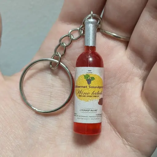 [1787] Брелок Bottle червоний