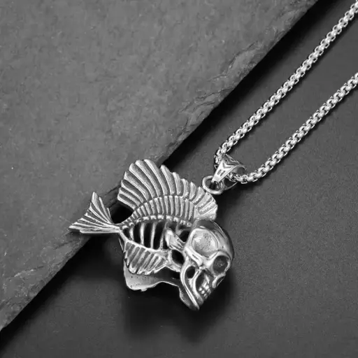 [1943] Кулон на ланцюжку Bone Fish