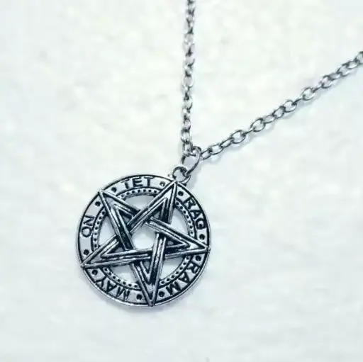 [1945] Кулон на ланцюжку Пентаграма з Символами