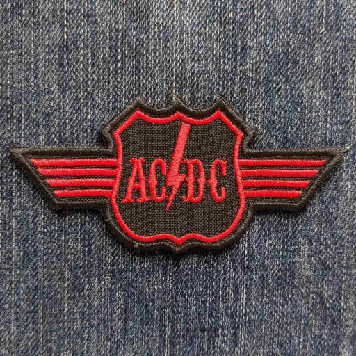 [152] Нашивка AC/DC Old Logo Red вишита вирізана