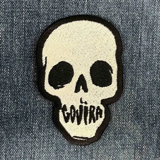 [2050] Нашивка Gojira Skull вишита фігурна