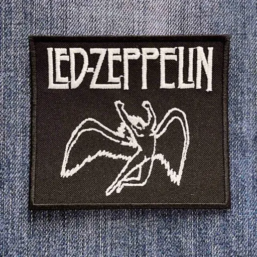 [324] Нашивка Led Zeppelin янгол біла вишита
