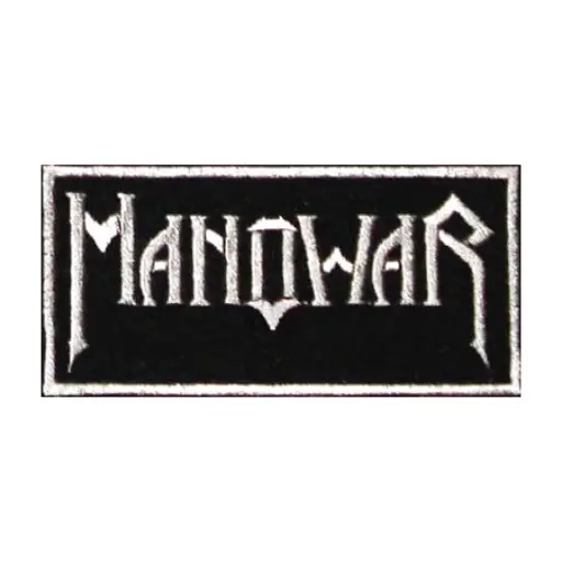 [331] Нашивка Manowar White Logo вишита