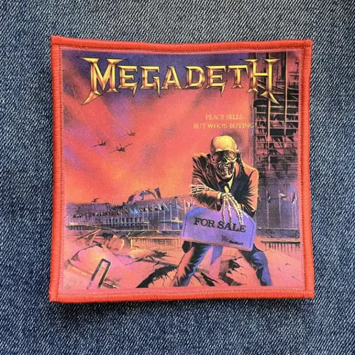 [341] Нашивка Megadeth - Peace Sells... But Who's Buying? друкована червона кайма