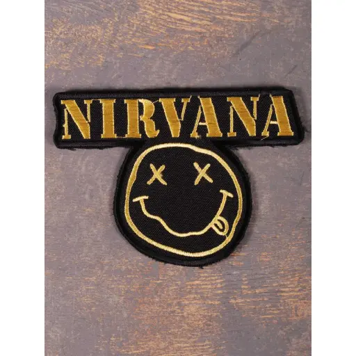 [393] Нашивка Nirvana Logo And Smile вишита