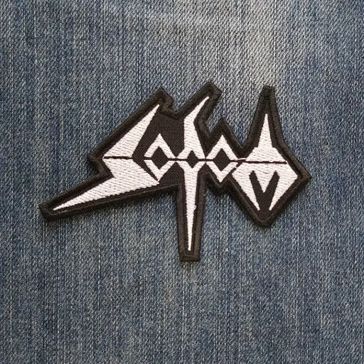 [487] Нашивка Sodom White Logo вирізана вишита