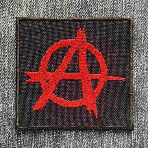 [529] Нашивка Анархія червона вишита