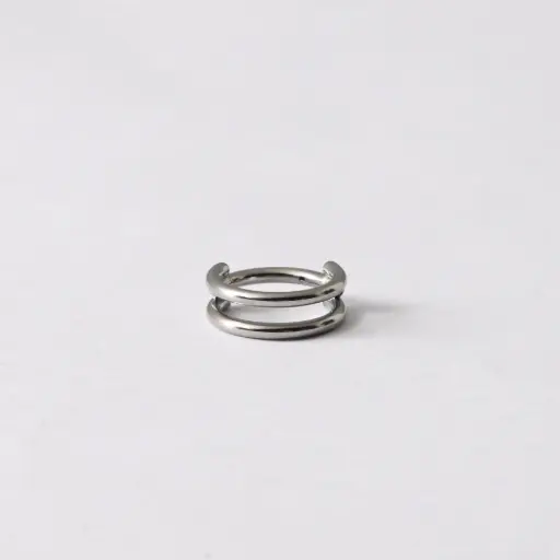 [843] Пірсинг кільце клікер подвійне Titanium 16 G