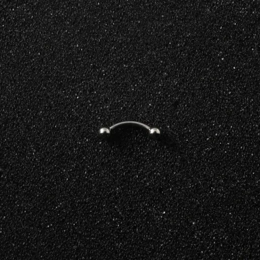 [6447] Пірсинг мікробанан з кульками Titanium 16 G