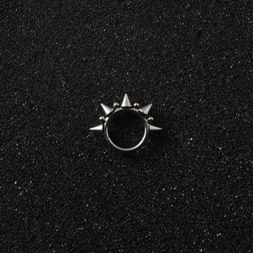 [11319] Пірсинг кільце клікер септум з шипами 16 G