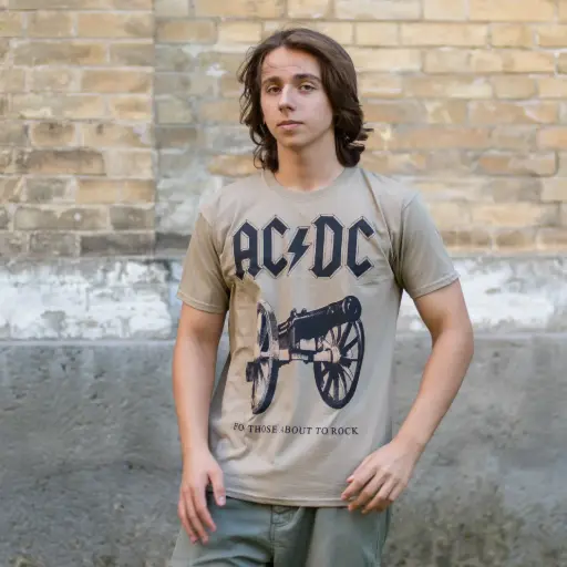 [9889] Футболка AC/DC - For Those About To Rock хакі