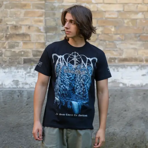 [1231] Футболка Ancient Wisdom - For Snow Covered The Northland чорна