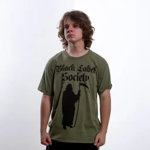 [11458] Футболка Black Label Society - Grimmest Hits оливкова