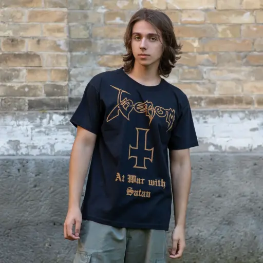 [11760] Футболка Venom - At War With Satan чорна